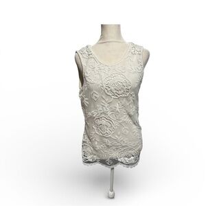 Studio West Sleeveless Lace Top size S
